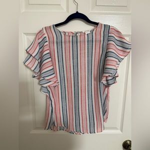 Esley striped linen top, so versatile and very comfortable.